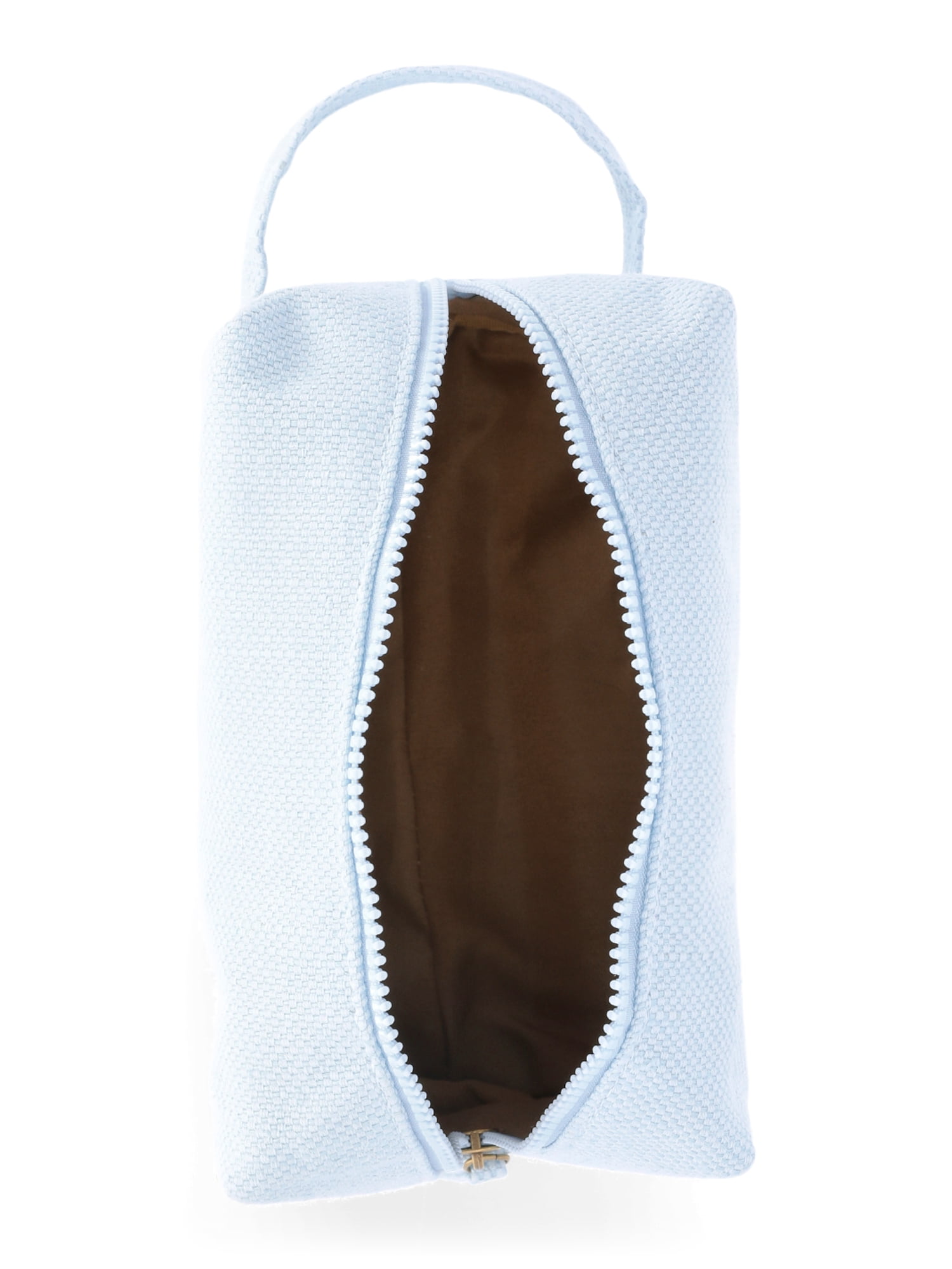 No Boundaries Woven Seashell Pouch, Light Blue