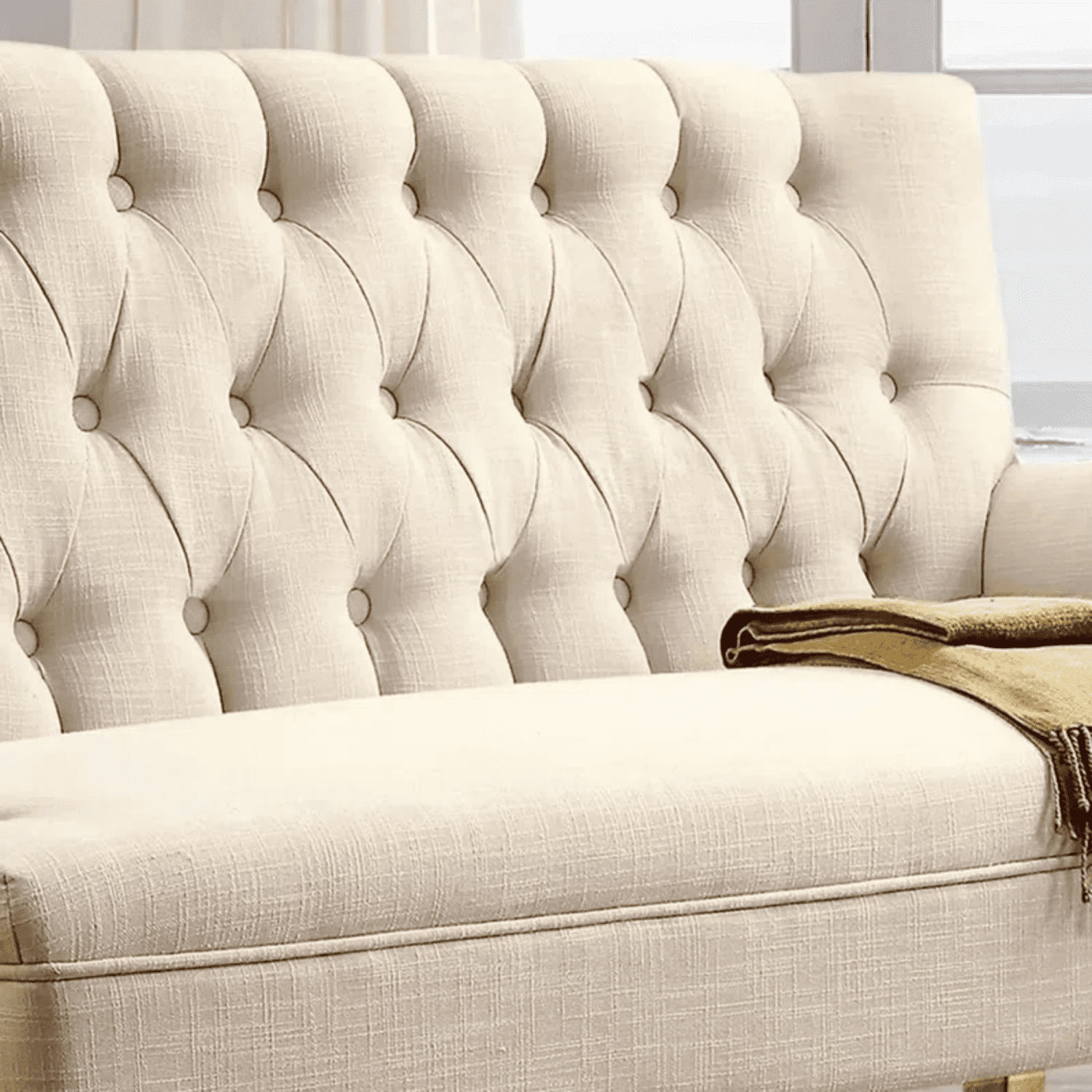 Shengchao Trade Loveseat Sofa for Living Room, Couch in a Box, Sofa para Sala, Love Seats Furniture, Long Couches, Settee, Textile Beige