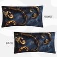 thumbnail image 7 of King Pillow Cases Standard Size - Elegant Gold Scrollwork Soft Envelope Closure Microfiber Block Print Pillow Cover, Wrinkle Stain Resistant Travel Pillow Covers Standard Size 20x36in, 7 of 7