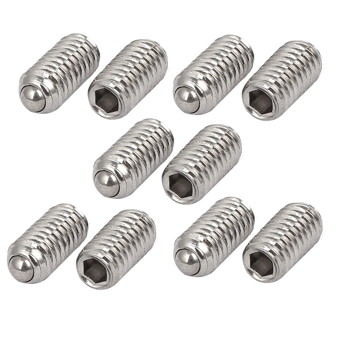 M4x8mm 304 Stainless Steel Spring Hex Socket Ball Point Grub Set Screws