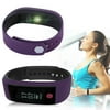 Multifunctional Smart Wristband Fitness Tracker Watch Wireless Sport Pedometer Waterproof Heart Rate Sleep Monitor Bracelet OLED Touchpad(Purple)