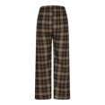 thumbnail image 5 of Ayfxijin Wide Leg Pants Woman，Lambskin High Waist Casual Plaid Wide Leg Pants Plus Fleece, 5 of 6
