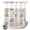 Beige, Grey, Multicolor, variant on No Hook Shower Curtain, Sage Green Ombre Geometric Shower Curtains for Bathroom with See Through Top Window, Middle Century Vintage Abstract Art Waterproof & Washable Bath Curtain Extra Long 72"x96"