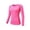 Hot Pink, variant on Vivianyn HD Women's Raglan Sleeve Long Sleeve Athletic T-Shirt, Casual Fitted Workout Top,Black,Size S-XXXL