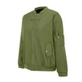 thumbnail image 4 of iHPH7 Bomber Jacket Women Workout Jackets for Woman Zip Up Jackets for Women Fall Clothes Letterman Jacket Fall Jacket Full Zip Jacket Women Green 3XL, 4 of 9