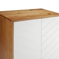thumbnail image 3 of Manor Park Boho Chevron Door Accent Cabinet, White / Caramel, 3 of 4