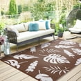 thumbnail image 6 of MeyJey Outdoor Rug, 6'x9' Reversible Waterproof Area Rug, Plastic Mat for RV Patio Camping, Brown, 6 of 8