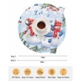 thumbnail image 6 of 13 Inch Round Placemats Set of 6, Blue Christmas Non Slip Heat Insulation PP Table Mats, Xmas Snowman Tree Snowflake Pine Cones Washable Place Mats for Kitchen Dining Party Table Decor, 6 of 7