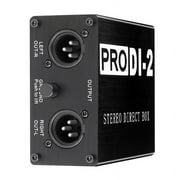 ProDI-2 Passive Stereo Direct Box Audio DI Box Direct Injection Box Low Noise Guitar Bass DI 2 Channel Audio Converter