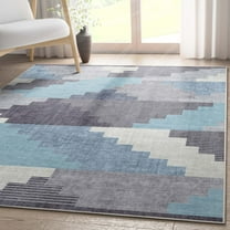 Well Woven Apollo Portsmouth Vintage Southwestern Blue Flatweave 2'3" x 3'11" Area Rug