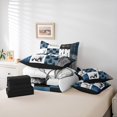 thumbnail image 6 of Feelyou Farmhouse Bear Animal Twin Bedding Sets 7-Piece, Blue Check Patchwork Bedding Comforter Set, Jungle Pine Tree Plant Reversible Sheet Sets, Lightweight Room Decor, 6 of 8