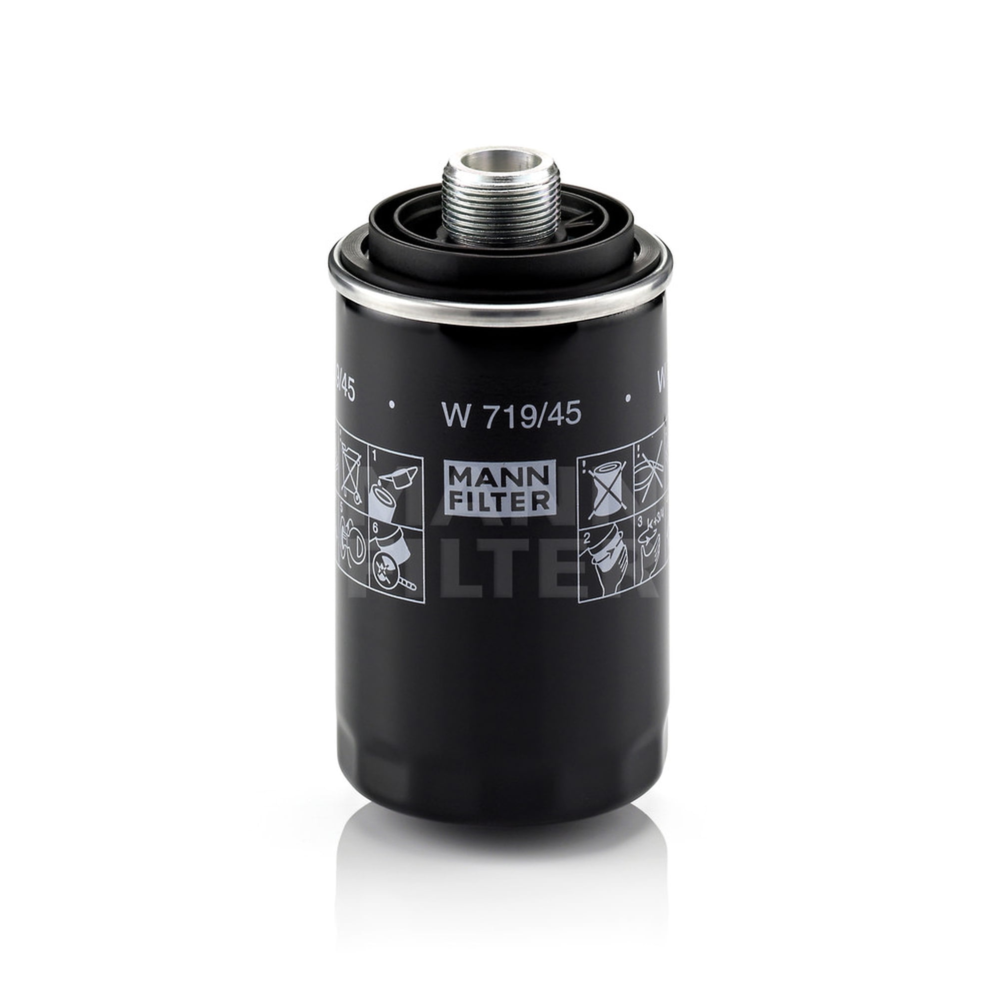 Mann-Hummel W 719/45 - Spin-On Oil Filter Fits select: 2009-2017 VOLKSWAGEN TIGUAN, 2011-2017 AUDI Q5