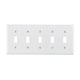 thumbnail image 1 of Placa de pared Leviton, blanca, 5 bandas, de plástico, paquete de 1, 1 of 1