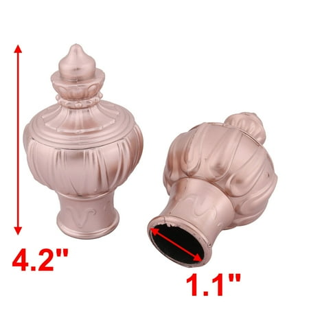 Living Room Plastic Curtain Window Drapery Rod Ends Cap Finials