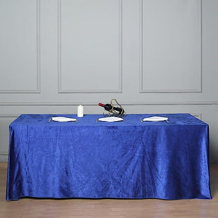 

BalsaCircle 90 x 156 Royal Blue Rectangular Premium Velvet Tablecloth Table Linens