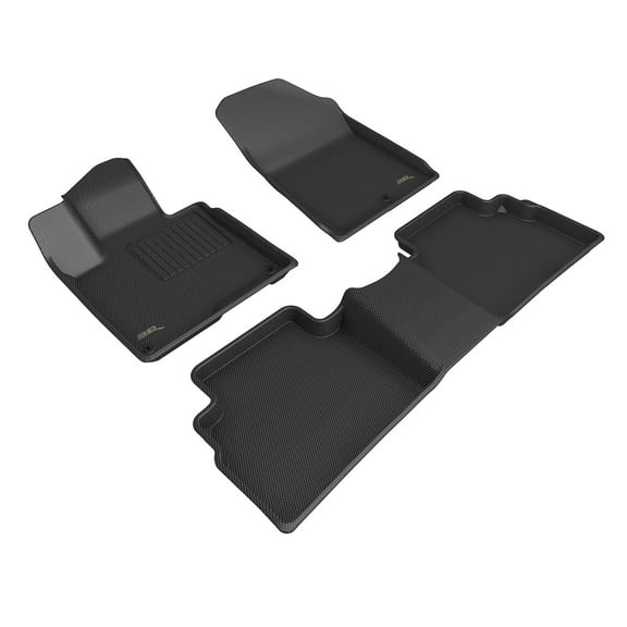 3D MAXpider Custom Fit Kagu Floor Mat (Black) Compatible with Kia Sportage Fwd Gas 2023-2025 - Full Set