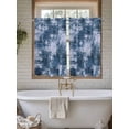 thumbnail image 4 of Navy Blue Ombre Bathroom Window Curtain, Gradient Abstract Art Vintage Light Filtering Coffee Kitchen Curtains, Bedroom Living Room Curtains 2 Panel 84"x54", 4 of 6