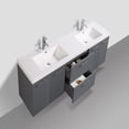thumbnail image 5 of Eviva Luxury 84 inch Gray Bathroom Vanity with Integrated Acrylic Sinks, 5 of 5