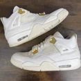 thumbnail image 3 of Ni - ke Air Jordan 4 Retro Metallic Gold Size 12 W / 10.5M AQ9129-170 Women’s Shoes Rare, 3 of 5