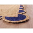 thumbnail image 4 of SSE Scalloped Runner Rug, Jute Scallop Rug, Jute Runner Rug, Natural Jute Rug, Hallway Runner Rug, Runner Custom Rug, Custom Size Rug (Navy Blue, 2.5x14 ft), 4 of 8