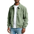 thumbnail image 4 of Men's Vintage Corduroy Fashionable Casual Long-Sleeve Pocket Jacket, Army Green, Size L, 4 of 4