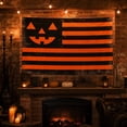 thumbnail image 5 of ShengapQ Halloween Decorative Flag, Pumpkin Flag, Outdoor Yard Decor, Spooky Seasonal Flag, Waterproof Polyester Flag with Grommets, Halloween Garden Decoration, 59×36in, 5 of 7