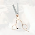 thumbnail image 4 of Unique Bargains 1 Pc  Electroplating Tooth Shears Hair Cutting Scissors for Hair Styling Gold, Silver Tone, 4 of 7