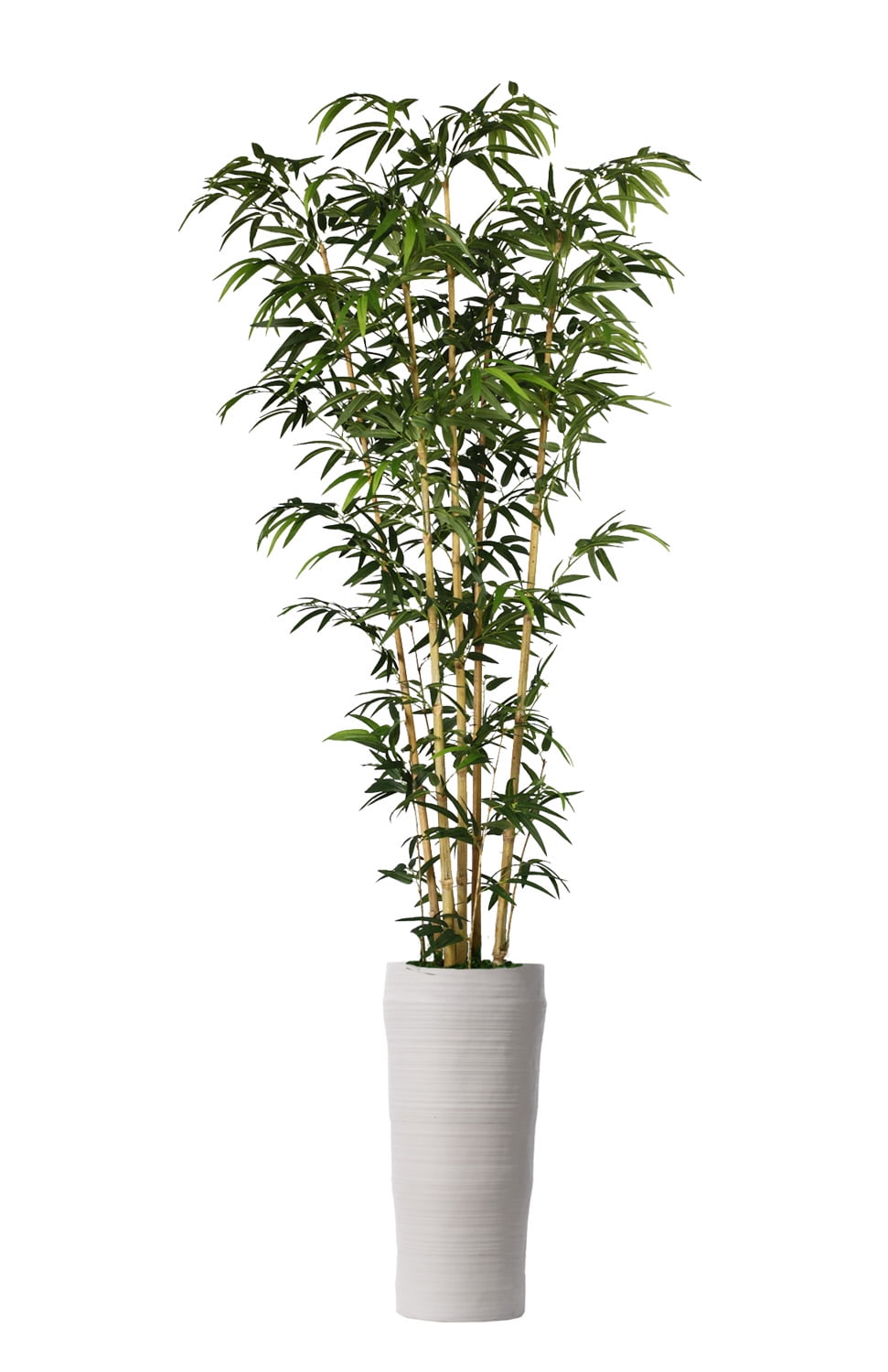 93" Tall Artificial Bamboo Tree in White Planter