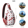 thumbnail image 5 of Chest Bag Crossbody Shoulder Bag Adjustable Shoulder StrapHiking Sling Backpack for Hiking Dating Gym Cycling Working Strawberry, 5 of 6
