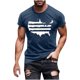 thumbnail image 5 of Hombres Pantalones Cortos de Manga Corta Impresa Casual Cuello Redondo Superior, Camisa de Moda para el Verano Y la Primavera, 5 of 8