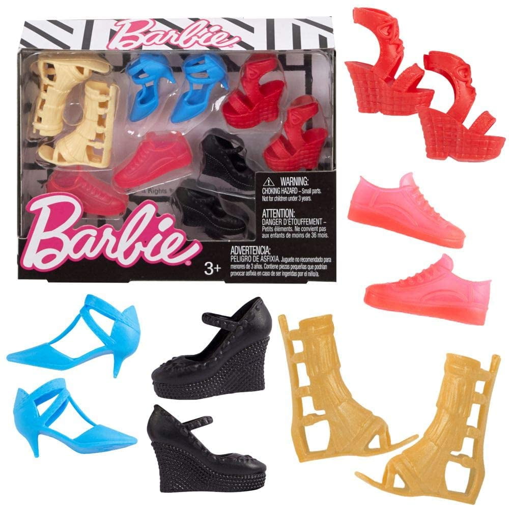 barbie doll shoes set