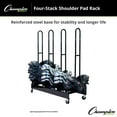 thumbnail image 3 of Champion Sports Heavy Duty Four Stack Shoulder Pad Rack with Swivel Casters, 3 of 5