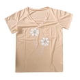 thumbnail image 3 of Womens Athletic Tops T Shirt Loose Fit Athletic Tops for Women T Shirt Women Long Sleeve for Layering Shirts Workout Shirts Womens Summer Top Top Short Sleeve Brown S, 3 of 3