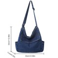 thumbnail image 3 of Bolso Bandolera Bolso de viaje para mujer Bolso bandolera escolar de mezclilla retro de gran capacidad (Azul oscuro) Ehuebsd Para Estrenar, 3 of 3