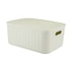 thumbnail image 1 of Caja de almacenamiento de plástico con cubierta de bambú para sala de estar, caja de almacenamiento para cosméticos, artículos diversos, dormitorio, caja de almacenamiento para ropa, caja, 1 of 1