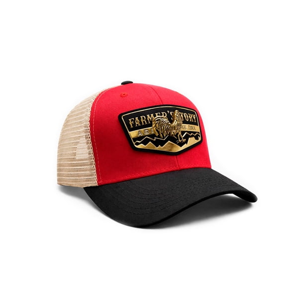 KNITE Gorra Farmer Rooster Gold Trucker Hombre Ajustable Estilo Rancho Gallo Oro
