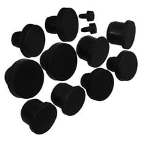 Toyvian Mini Plug for Flower Pot Silicone Stoppers Black 12pcs