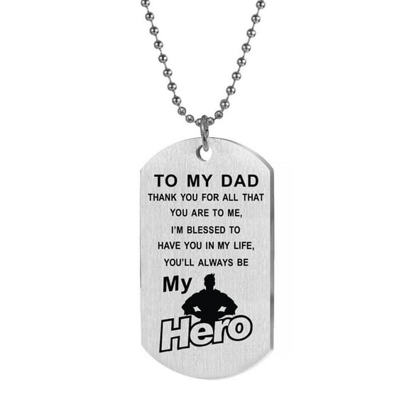 YYKihy Father's Day Gift Pendant Necklace TO MY DAD Letter Key Chain Present