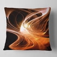 thumbnail image 2 of Designart Orange 3d Shaped Fractal Design - Contemporary Abstract Throw Pillow - 18x18, 2 of 5