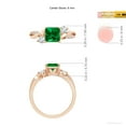 thumbnail image 5 of ANGARA Nature Inspired Square Lab Grown Emerald Twisted Vine Engagement Ring for Women in 14K Rose Gold (Size-6mm) | May Birthstone, Anniversary, Jewelry Gift for Women | Lab-Grown Emerald Ring, 5 of 9
