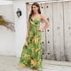 thumbnail image 4 of Vestido Suelto Informal De Verano Sin Mangas con Cuello En V Profundo para Mujer Vestidos Largos De Cami Largos para Cubrir La Playa,Verde,XXL, 4 of 6