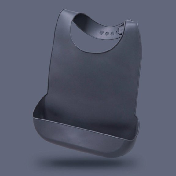 Babero de silicona shamjiam Gran Protectores de ropa Delantal Suave impermeable para Hombres Mujeres Abuela Hogar M Gris Babero para discapacitados para adultos