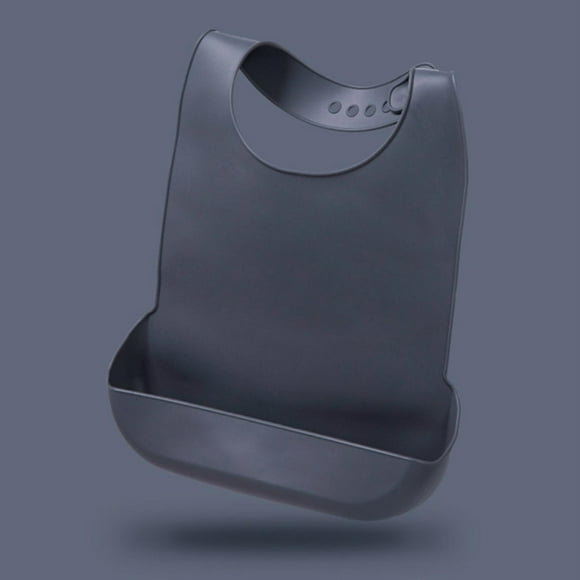 Babero de silicona shamjiam Gran Protectores de ropa Delantal Suave impermeable para Hombres Mujeres Abuela Hogar M Gris Babero para discapacitados para adultos