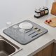 thumbnail image 5 of Estera De Secado De Microfibra Para Cocina, Escurridor De Platos, Estera De Secado Absorbente, Lavado Para Platos Y Tazas De Vidrio, 16 Pulgadas X 18 Pulgadas, Paquete De 2 (Gris), 5 of 5