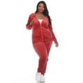 thumbnail image 1 of White Mark Women's 2 Piece Velour Tracksuit Set, 1 of 6