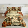 thumbnail image 2 of Manfei Cowgirl Cowboy Bedding Comforter Set for Kids, Tribal Western Horse Twin Comforter Sets, Cactus Flower Reversible Bedding Set, Super Cozy Room Decor, 2-Piece, 2 of 8