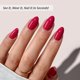 thumbnail image 2 of Pantalones cortos BtartBox de color rojo almendra y frambuesa de Press On Nails para mujer, 2 of 8