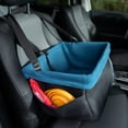 thumbnail image 4 of Kurgo Car Pet Booster Seat for Dogs or Cats, Front & Rear Dog Car Seat, Carrier Carseat for Pets, Dog Seatbelt Tether, Helps with Canine Car Sickness, 4 of 7