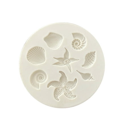 

GENEMA DIY Sea Creatures Conch Shell Fondant Cake Candy Cake Decorating Tools Silicone