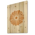 thumbnail image 2 of Designart 'Orange Radiant Sun I' Modern Print on Natural Pine Wood, 2 of 5